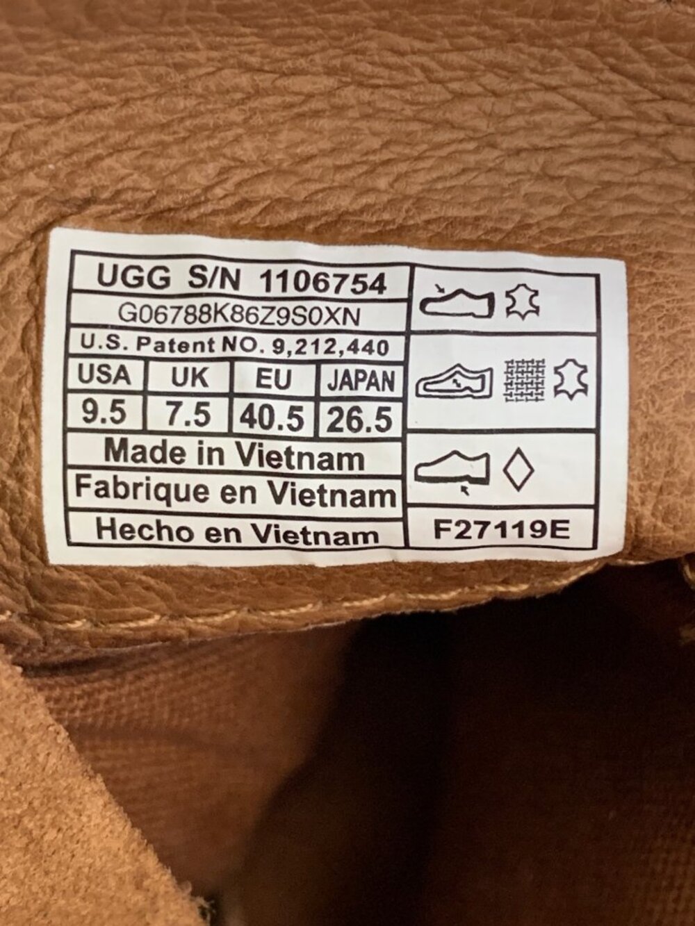 UGG Emerie Suede Knee-High Boots Womens Size 9.5 Zipper & Tassel Chestnut GUC - Picture 3 of 11